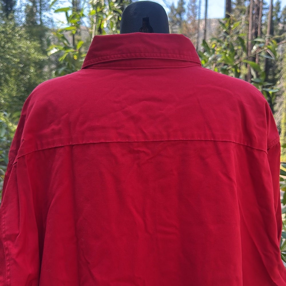 Scully NWOT Classic Bib Western Calvary Red Heavy Duty Cotton Button up sz XXL! - Picture 10 of 13
